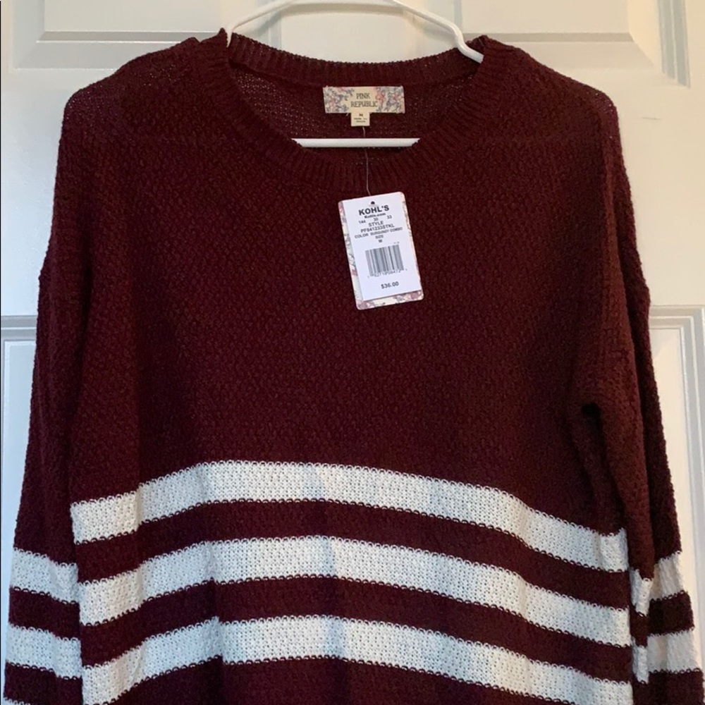 Striped knit sweater